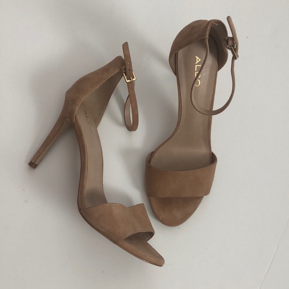 Aldo Shoes - ALDO women’s ankle strap nude heels size 8